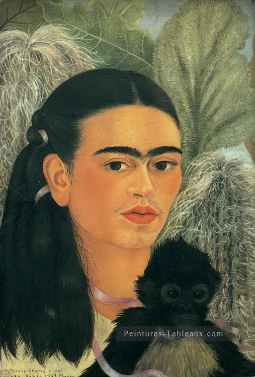 Fulang Chang et moi le féminisme Frida Kahlo Peintures à l'huile